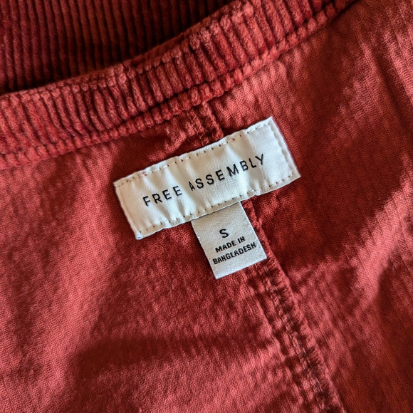 Free Assembly | Size Small | Corduroy Pinafore Dress in Rust - Picture 2 of 6